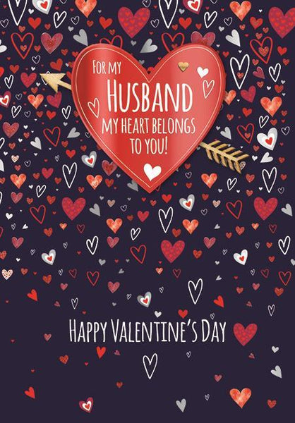 Valentine Card - Husband - My Heart Belongs to You from Talking Pictures, Valentine's Day Cards in France, Cartes de voeux Saint Valentin, English cards in France