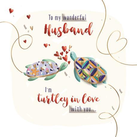 Valentine Card - Husband - Valentine's Turtles from Talking Pictures, Valentine's Day Cards in France, Cartes de voeux Saint Valentin, English cards in France