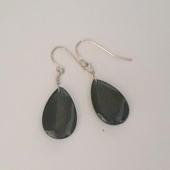 Jewellery - Teardrop Green Pearlised Earrings