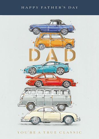 Father's Day Card - True Classic from Ling Design, Father's day cards in France, Cartes de voeux Fete des Peres, English cards in France