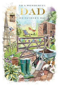 Father's Day Card - A Day In The Garden from Ling Design, Father's day cards in France, Cartes de voeux Fete des Peres, English cards in France