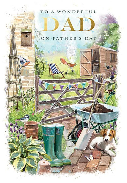 Father's Day Card - A Day In The Garden from Ling Design, Father's day cards in France, Cartes de voeux Fete des Peres, English cards in France