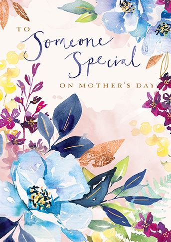 Mother's Day Card - Someone Special - Water Colour Floral from Ling Design,  Mother's day cards in France, Cartes de voeux Fete des Meres, English cards in France