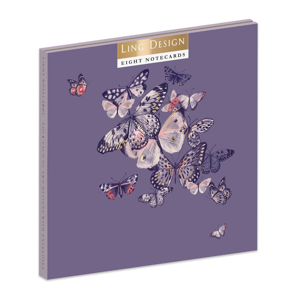 Blank Cards - Pack Of 8 - Butterflies And Bird