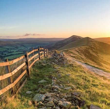 Blank Card - Sunrise At The Great Ridge, Peak District
