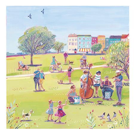 Birthday Card - Buskers