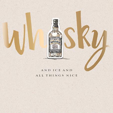 Birthday Card - Whisky And Ice
