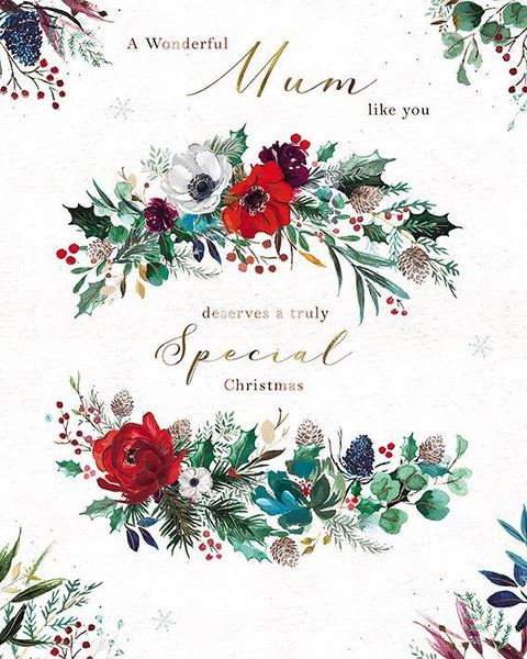 Christmas Card - Mum - Special Wreath