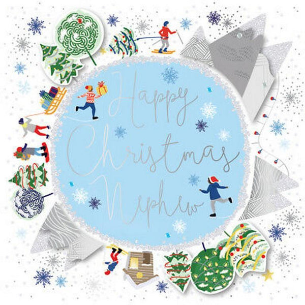 Christmas Card - Nephew - Skating Rink