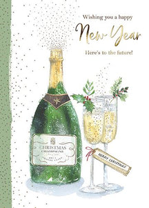 Christmas Card - New Year - Champagne