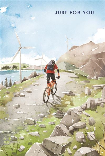 Birthday Card - Cycle Track from Nigel Quiney Publications, English Cards in France