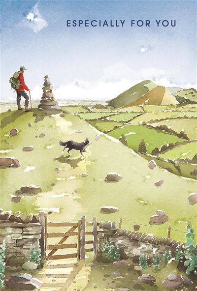 Birthday Card - Walking Country from Nigel Quiney Publications, English Cards in France