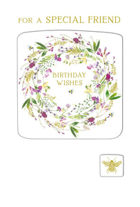 Birthday Card - Special Friend - Flower Circle Press