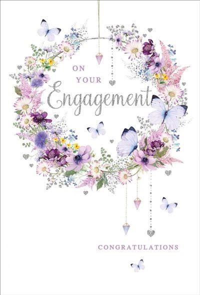 Engagement Card - Floral Hoop from Nigel Quiney Publications, English Cards in France