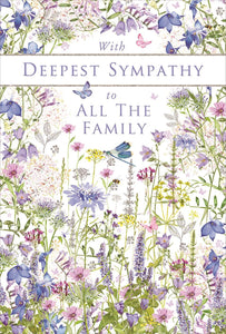 Sympathy Card - Wild Flowers from Nigel Quiney Publications, English Cards in France