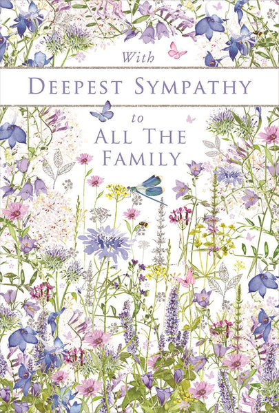 Sympathy Card - Wild Flowers from Nigel Quiney Publications, English Cards in France