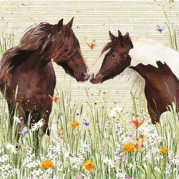 Blank Card - Horses from Nigel Quiney Publications, English Cards in France