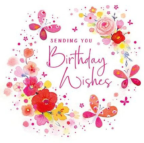Birthday Card - Flower Circle from Nigel Quiney Publications, English Cards in France
