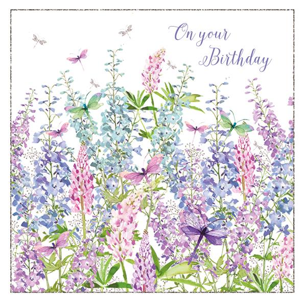 Birthday Card - Wildflower Garden from Nigel Quiney Publications, English Cards in France