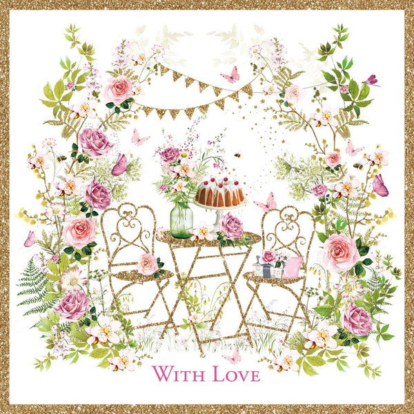Birthday Card - Summer Garden/Cake from Nigel Quiney Publications, English Cards in France