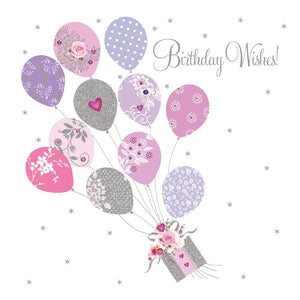 Birthday Card - Pretty Balloons from Nigel Quiney Publications, English Cards in France