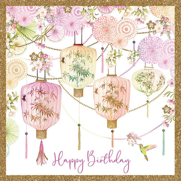 Birthday Card - Hanging Lanterns from Nigel Quiney Publications, English Cards in France