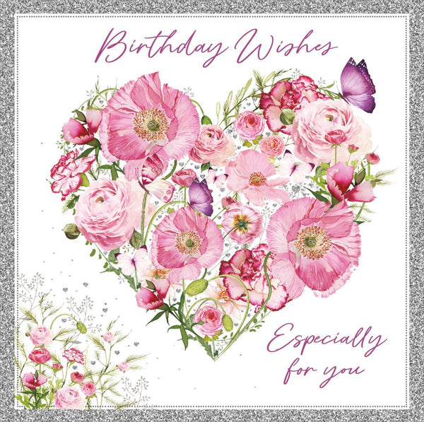 Birthday Card - Heart Butterfly from Nigel Quiney Publications, English Cards in France