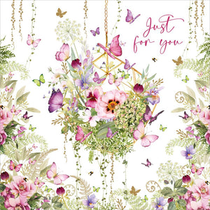 Birthday Card - Terrarium/Butterflies from Nigel Quiney Publications, English Cards in France