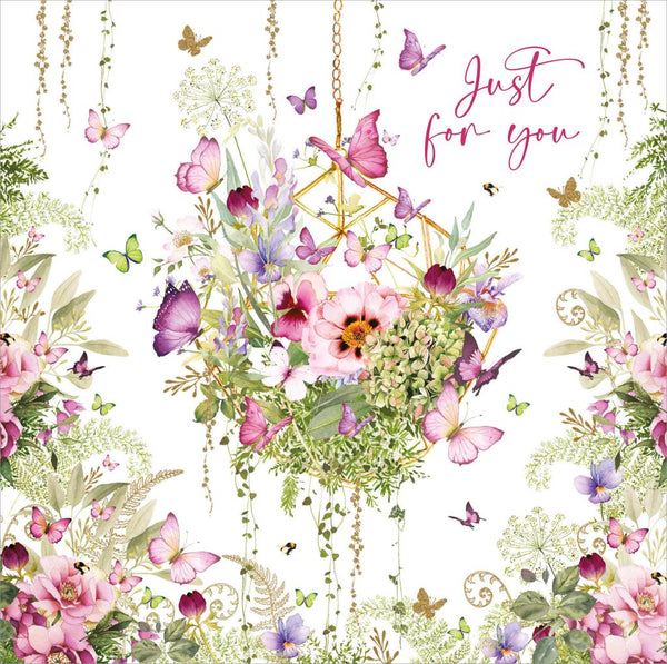 Birthday Card - Terrarium/Butterflies from Nigel Quiney Publications, English Cards in France