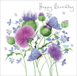 Birthday Card - Scottish Thistle from Nigel Quiney Publications, English Cards in France