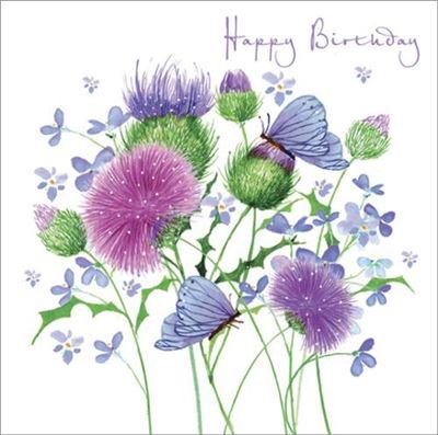 Birthday Card - Scottish Thistle from Nigel Quiney Publications, English Cards in France