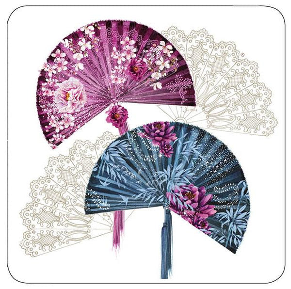 Blank Card - Pretty Fans from Nigel Quiney Publications, English Cards in France