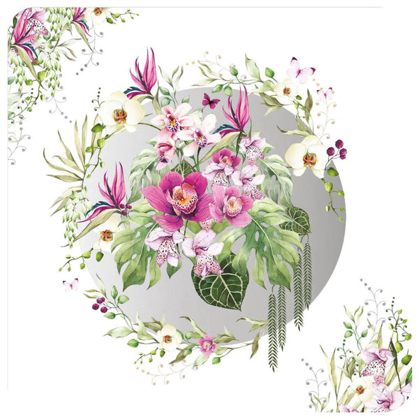 Blank Card - Circular Orchid from Nigel Quiney Publications, English Cards in France