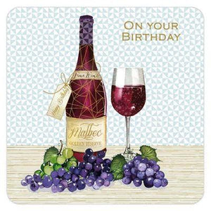 Birthday Card - Wine And Grapes from Nigel Quiney Publications, English Cards in France