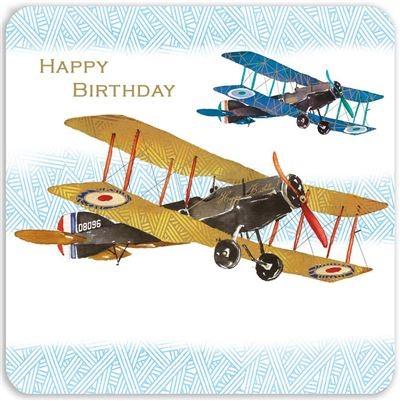 Birthday Card - Biplanes from Nigel Quiney Publications, English Cards in France