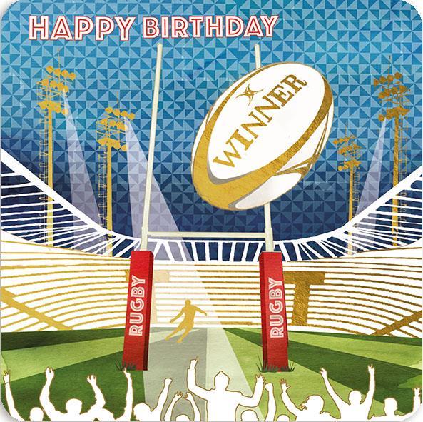 Birthday Card - Rugby Kick from Nigel Quiney Publications, English Cards in France