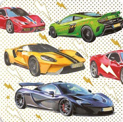 Birthday Card - Super Cars from Nigel Quiney Publications, English Cards in France