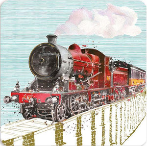 Birthday Card - Red Steam Train from Nigel Quiney Publications, English Cards in France