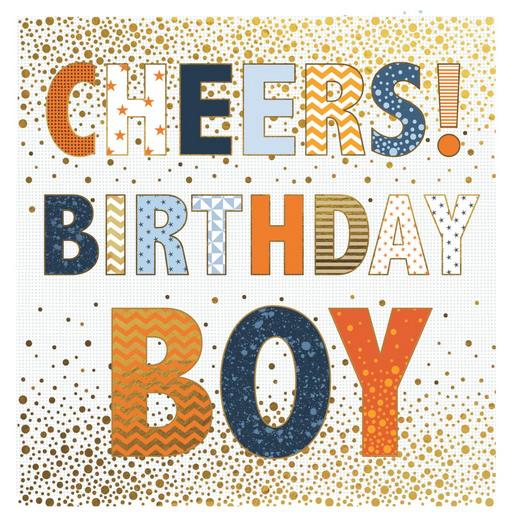 Birthday Card - Cheers Birthday Boy from Nigel Quiney Publications, English Cards in France