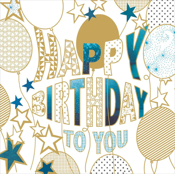 Birthday Card - Teal Birthday from Nigel Quiney Publications, English Cards in France