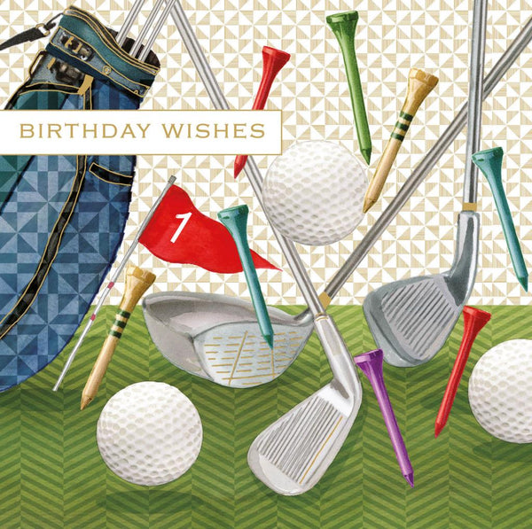 Birthday Card - Golf Bag from Nigel Quiney Publications, English Cards in France