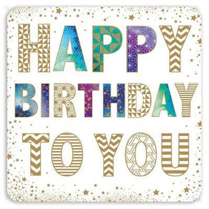 Birthday Card - Graphic Text from Nigel Quiney Publications, English Cards in France
