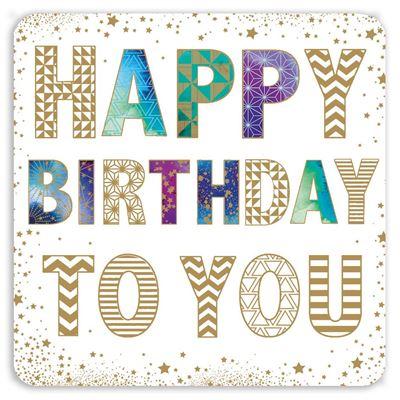 Birthday Card - Graphic Text from Nigel Quiney Publications, English Cards in France