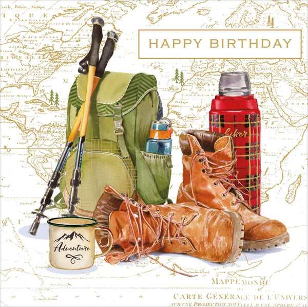 Birthday Card - Hiker/Boots from Nigel Quiney Publications, English Cards in France