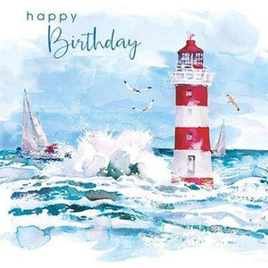 Birthday Card - Red Lighthouse from Nigel Quiney Publications, English Cards in France