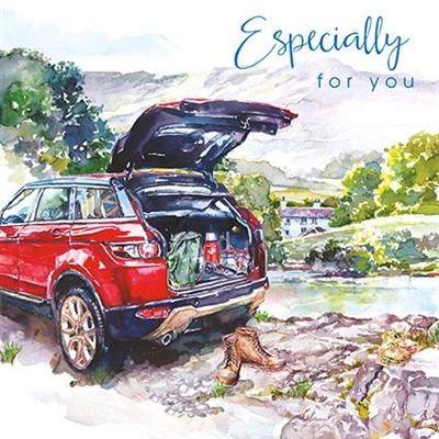 Birthday Card - Scenic Red 4X4 from Nigel Quiney Publications, English Cards in France