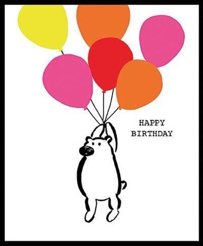 Children's Birthday Card - Hanging Bear from Nigel Quiney Publications, English Cards in France
