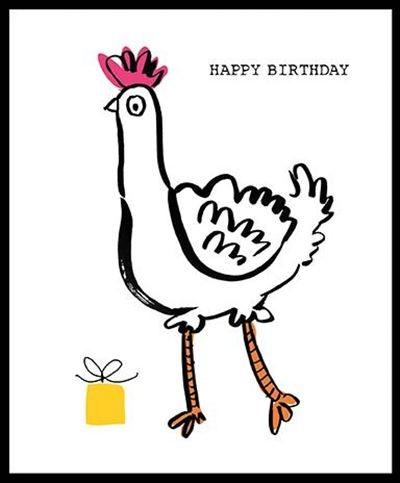 Children's Birthday Card - Funky Chicken from Nigel Quiney Publications, English Cards in France