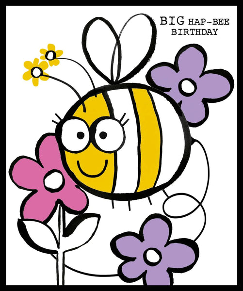 Children's Birthday Card - Big Bumble Bee from Nigel Quiney Publications, English Cards in France