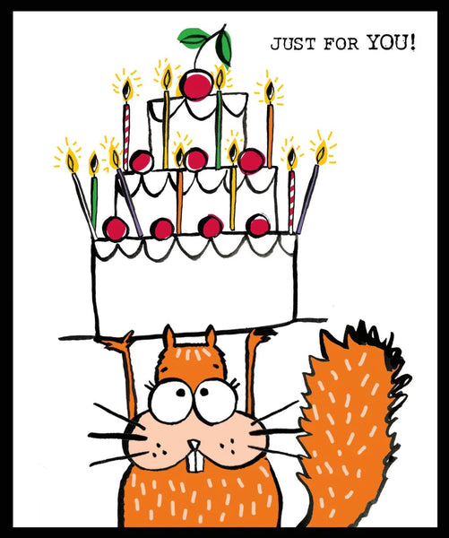 Children's Birthday Card - Chipmunk Cake from Nigel Quiney Publications, English Cards in France